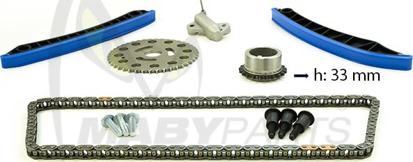 Mabyparts OTK030115 - Комплект цепи привода распредвала autospares.lv