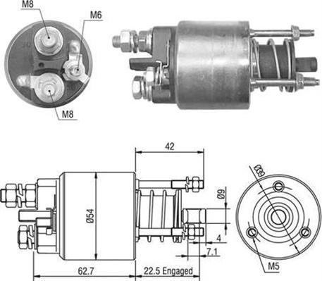 Magneti Marelli 940113050491 - Тяговое реле, соленоид, стартер autospares.lv