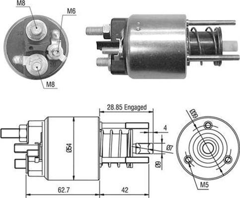 Magneti Marelli 940113050453 - Тяговое реле, соленоид, стартер autospares.lv