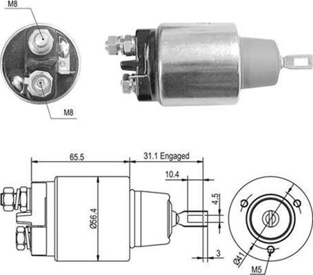 Magneti Marelli 940113050465 - Тяговое реле, соленоид, стартер autospares.lv