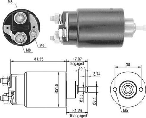 Magneti Marelli 940113050404 - Тяговое реле, соленоид, стартер autospares.lv