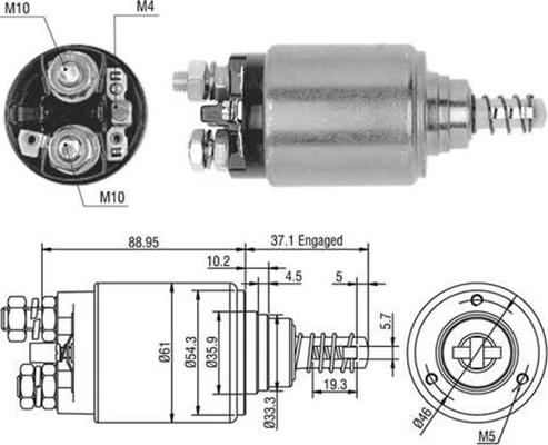 Magneti Marelli 940113050402 - Тяговое реле, соленоид, стартер autospares.lv