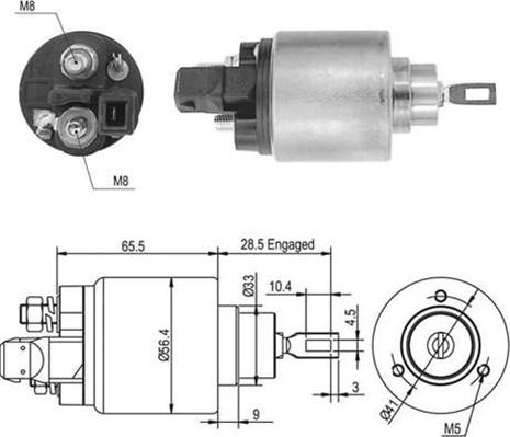 Magneti Marelli 940113050415 - Тяговое реле, соленоид, стартер autospares.lv