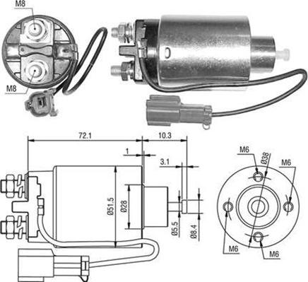 Magneti Marelli 940113050481 - Тяговое реле, соленоид, стартер autospares.lv