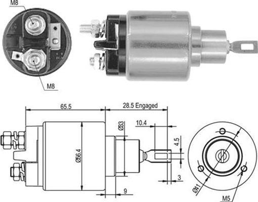 Magneti Marelli 940113050435 - Тяговое реле, соленоид, стартер autospares.lv