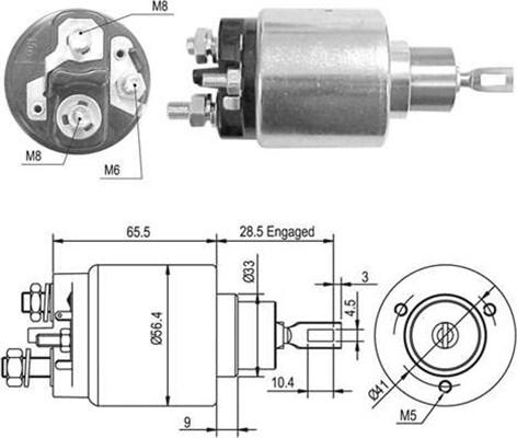 Magneti Marelli 940113050428 - Тяговое реле, соленоид, стартер autospares.lv