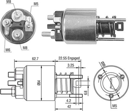 Magneti Marelli 940113050423 - Тяговое реле, соленоид, стартер autospares.lv