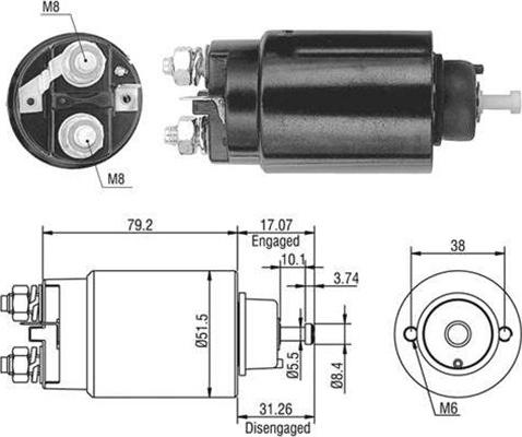 Magneti Marelli 940113050479 - Тяговое реле, соленоид, стартер autospares.lv