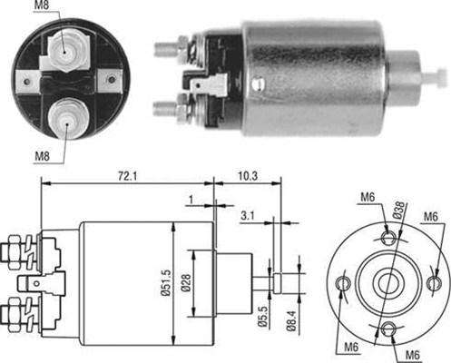 Magneti Marelli 940113050477 - Тяговое реле, соленоид, стартер autospares.lv