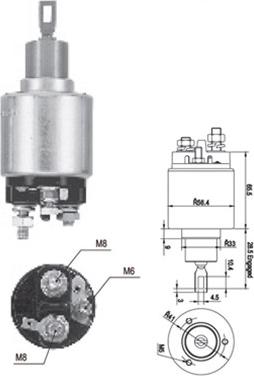 Magneti Marelli 940113050558 - Тяговое реле, соленоид, стартер autospares.lv