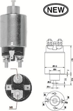 Magneti Marelli 940113050566 - Тяговое реле, соленоид, стартер autospares.lv