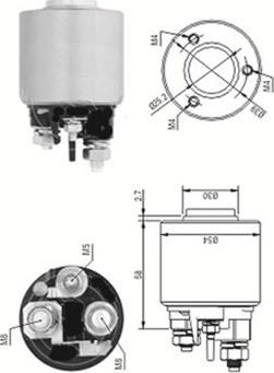 Magneti Marelli 940113050571 - Тяговое реле, соленоид, стартер autospares.lv