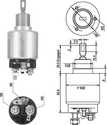 Magneti Marelli 940113050045 - Тяговое реле, соленоид, стартер autospares.lv