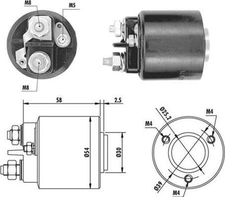 Magneti Marelli 940113050059 - Тяговое реле, соленоид, стартер autospares.lv