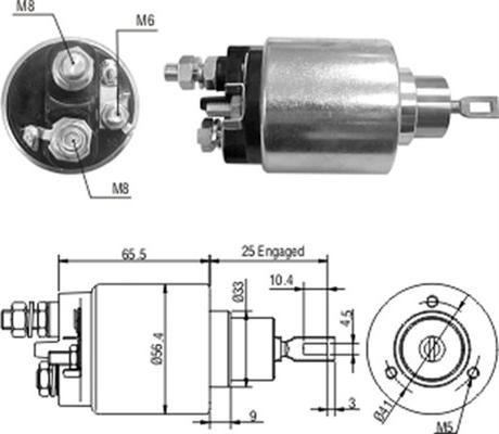 Magneti Marelli 940113050052 - Тяговое реле, соленоид, стартер autospares.lv