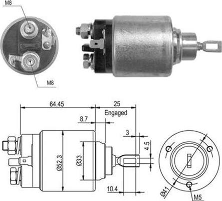 Magneti Marelli 940113050012 - Тяговое реле, соленоид, стартер autospares.lv