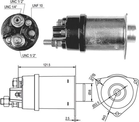 Magneti Marelli 940113050028 - Тяговое реле, соленоид, стартер autospares.lv