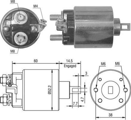 Magneti Marelli 940113050022 - Тяговое реле, соленоид, стартер autospares.lv