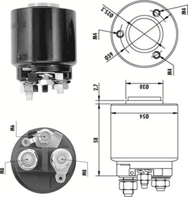 Magneti Marelli 940113050140 - Тяговое реле, соленоид, стартер autospares.lv