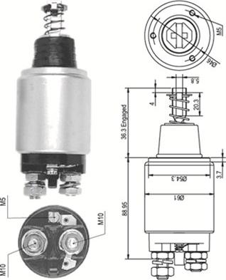 Magneti Marelli 940113050101 - Тяговое реле, соленоид, стартер autospares.lv