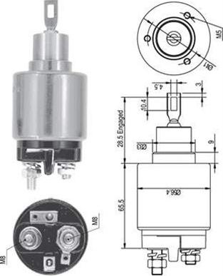 Magneti Marelli 940113050126 - Тяговое реле, соленоид, стартер autospares.lv