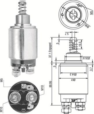 Magneti Marelli 940113050178 - Тяговое реле, соленоид, стартер autospares.lv