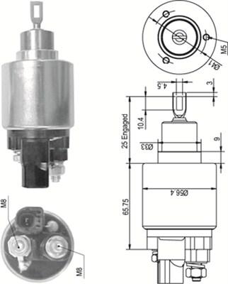 Magneti Marelli 940113050349 - Тяговое реле, соленоид, стартер autospares.lv