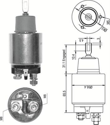 Magneti Marelli 940113050346 - Тяговое реле, соленоид, стартер autospares.lv