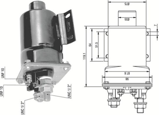 Magneti Marelli 940113050341 - Тяговое реле, соленоид, стартер autospares.lv