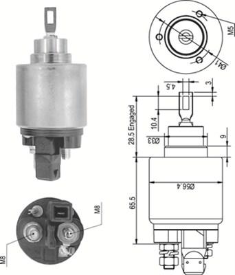 Magneti Marelli 940113050343 - Тяговое реле, соленоид, стартер autospares.lv