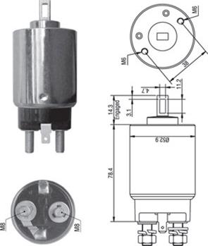 Magneti Marelli 940113050350 - Тяговое реле, соленоид, стартер autospares.lv