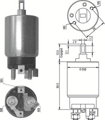 Magneti Marelli 940113050351 - Тяговое реле, соленоид, стартер autospares.lv