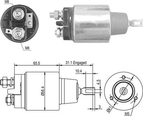 Magneti Marelli 940113050380 - Тяговое реле, соленоид, стартер autospares.lv