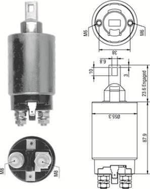 Magneti Marelli 940113050330 - Тяговое реле, соленоид, стартер autospares.lv