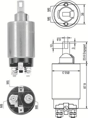 Magneti Marelli 940113050333 - Тяговое реле, соленоид, стартер autospares.lv