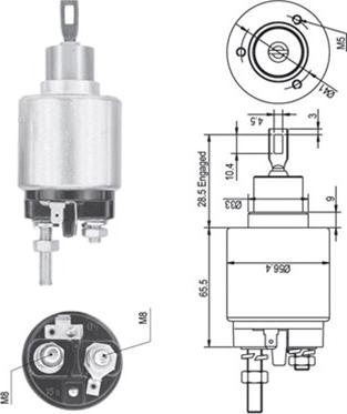 Magneti Marelli 940113050325 - Тяговое реле, соленоид, стартер autospares.lv