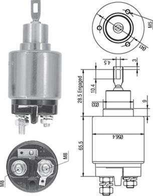 Magneti Marelli 940113050322 - Тяговое реле, соленоид, стартер autospares.lv