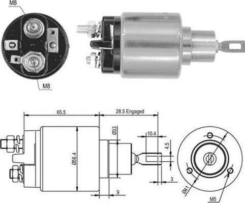 Magneti Marelli 940113050379 - Тяговое реле, соленоид, стартер autospares.lv