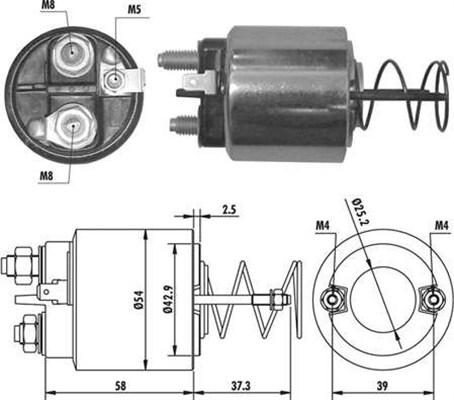 Magneti Marelli 940113050371 - Тяговое реле, соленоид, стартер autospares.lv