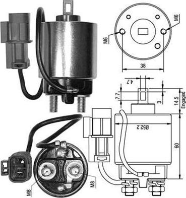 Magneti Marelli 940113050240 - Тяговое реле, соленоид, стартер autospares.lv