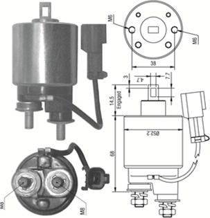 Magneti Marelli 940113050243 - Тяговое реле, соленоид, стартер autospares.lv