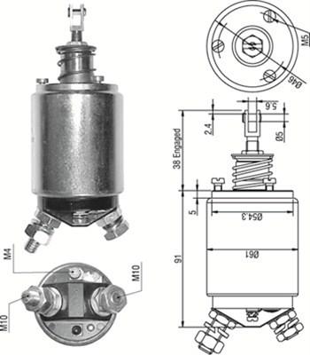 Magneti Marelli 940113050254 - Тяговое реле, соленоид, стартер autospares.lv