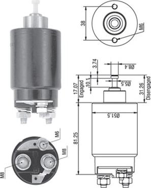 Magneti Marelli 940113050264 - Тяговое реле, соленоид, стартер autospares.lv