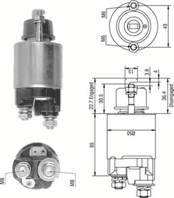 Magneti Marelli 940113050234 - Тяговое реле, соленоид, стартер autospares.lv