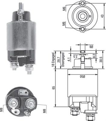 Magneti Marelli 940113050235 - Тяговое реле, соленоид, стартер autospares.lv