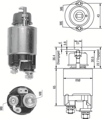 Magneti Marelli 940113050230 - Тяговое реле, соленоид, стартер autospares.lv