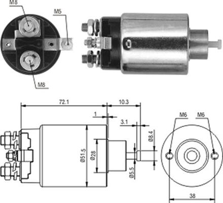 Magneti Marelli 940113050224 - Тяговое реле, соленоид, стартер autospares.lv