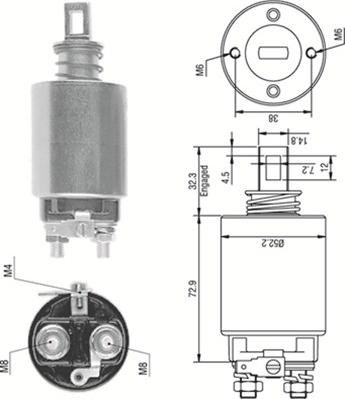 Magneti Marelli 940113050279 - Тяговое реле, соленоид, стартер autospares.lv