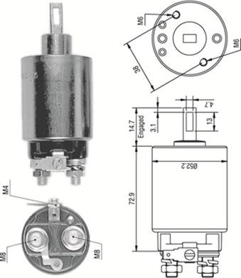 Magneti Marelli 940113050276 - Тяговое реле, соленоид, стартер autospares.lv