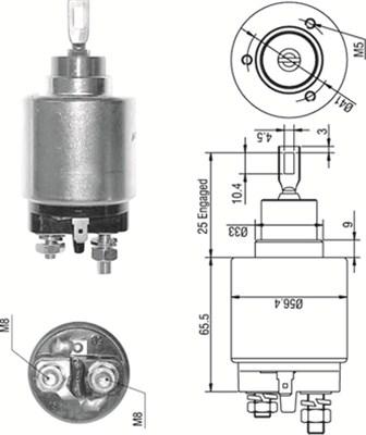 Magneti Marelli 940113050273 - Тяговое реле, соленоид, стартер autospares.lv